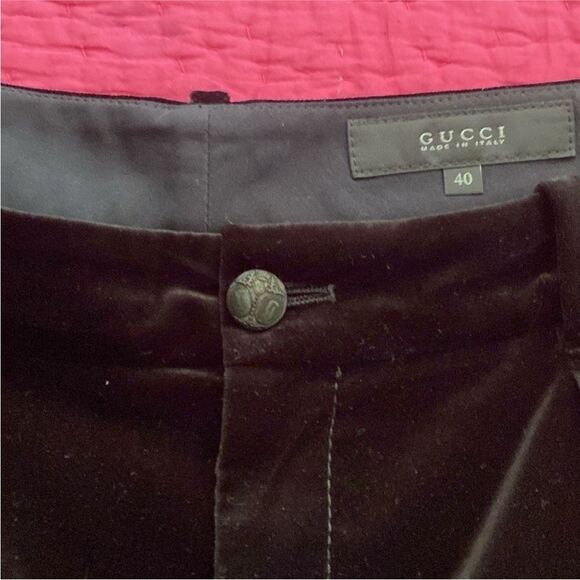 Gucci Women's Black velvet Pants, M - Picture 8 of 12